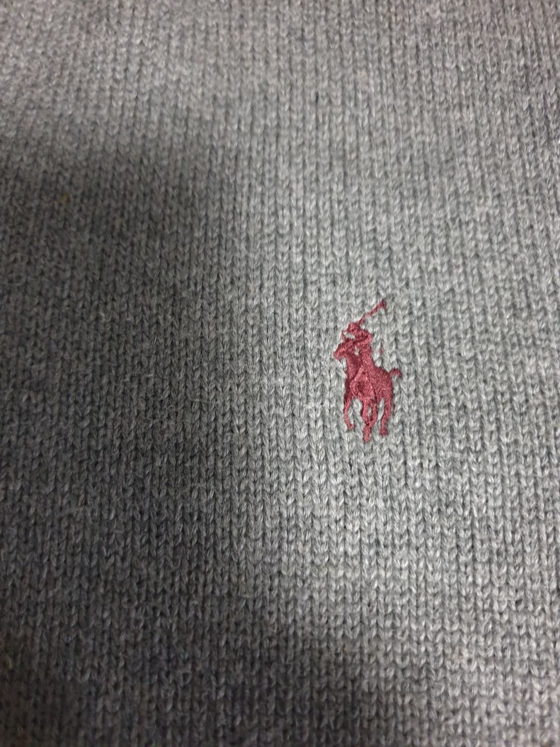 (해외판) 폴로랄프로렌 클래식 반집업 코튼 스웨터 그레이 (L) 상품이미지2