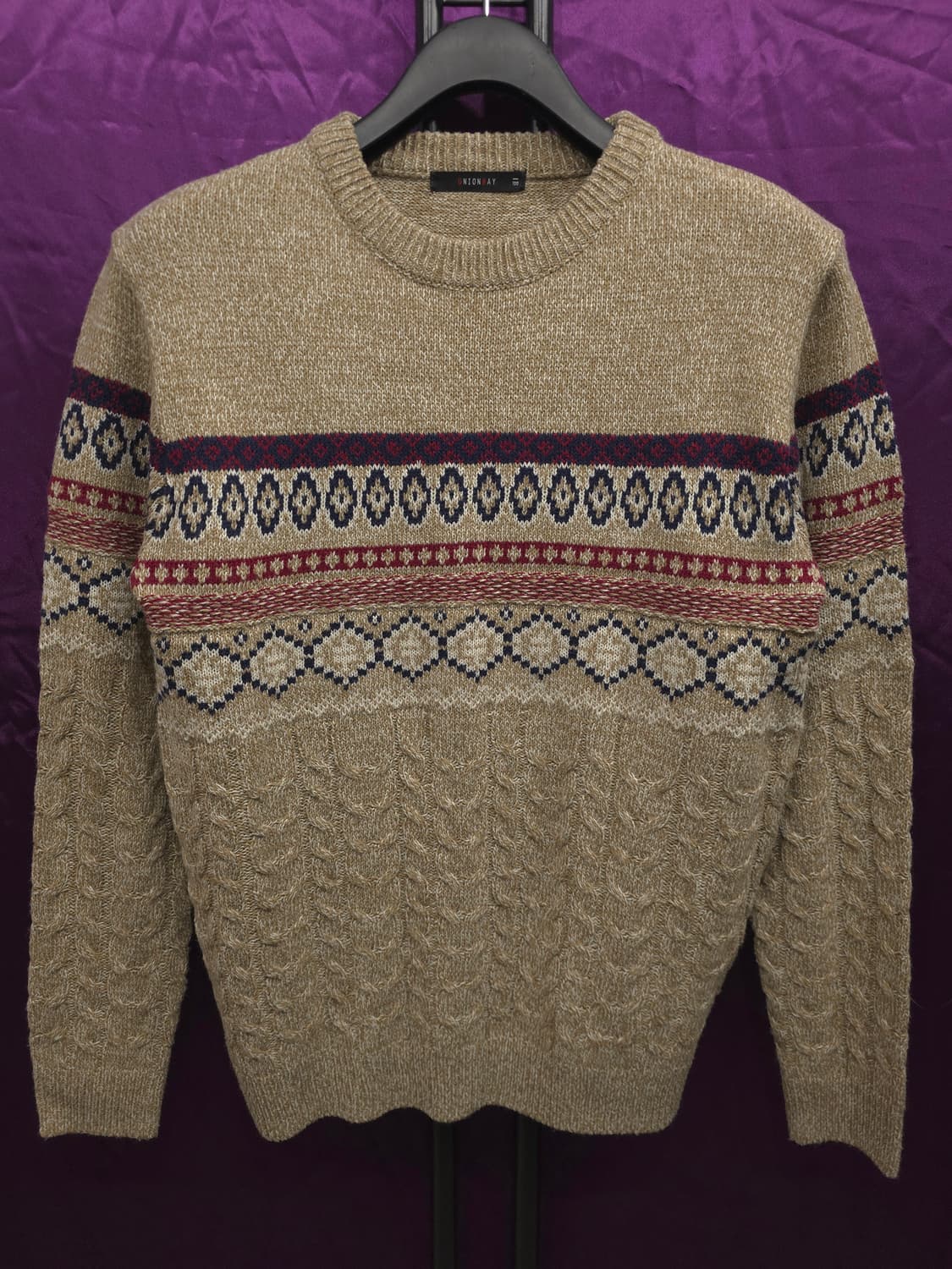 유니온베이 페어아일패턴 니트 스웨터 100 상품이미지1