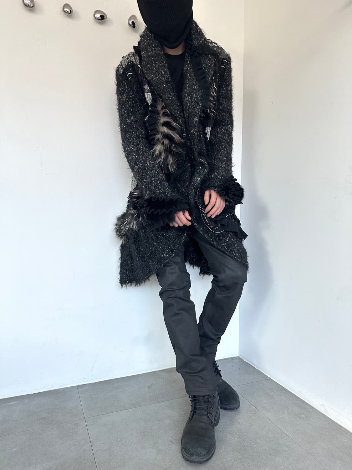 Tricot chic 이탈리 퍼 트리밍 패치 울 코트 상품이미지1