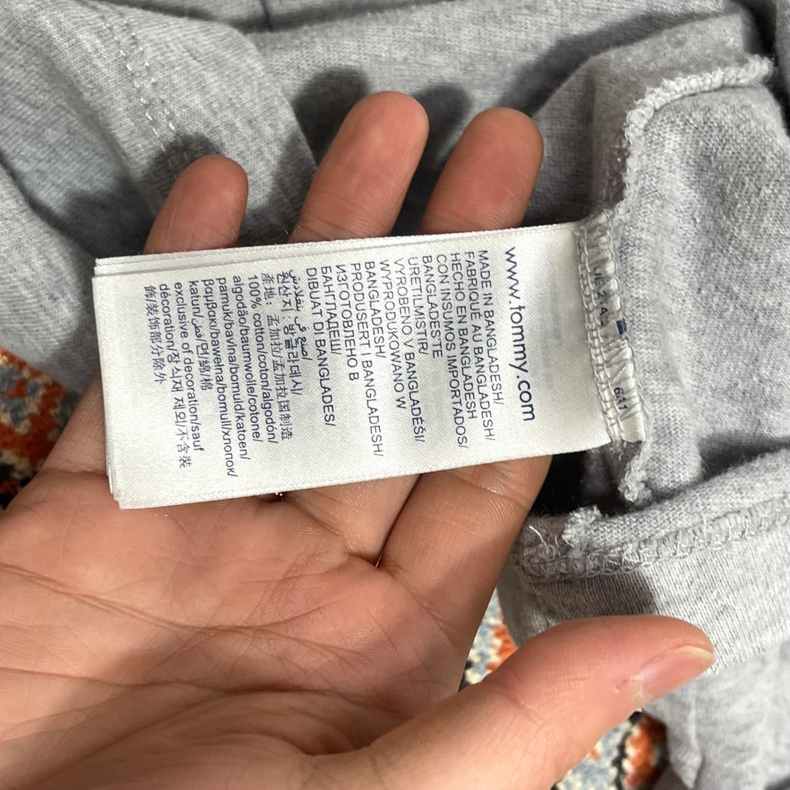 타미진스 시그니처로고 그레이 긴팔티셔츠 여성XS 상품이미지4