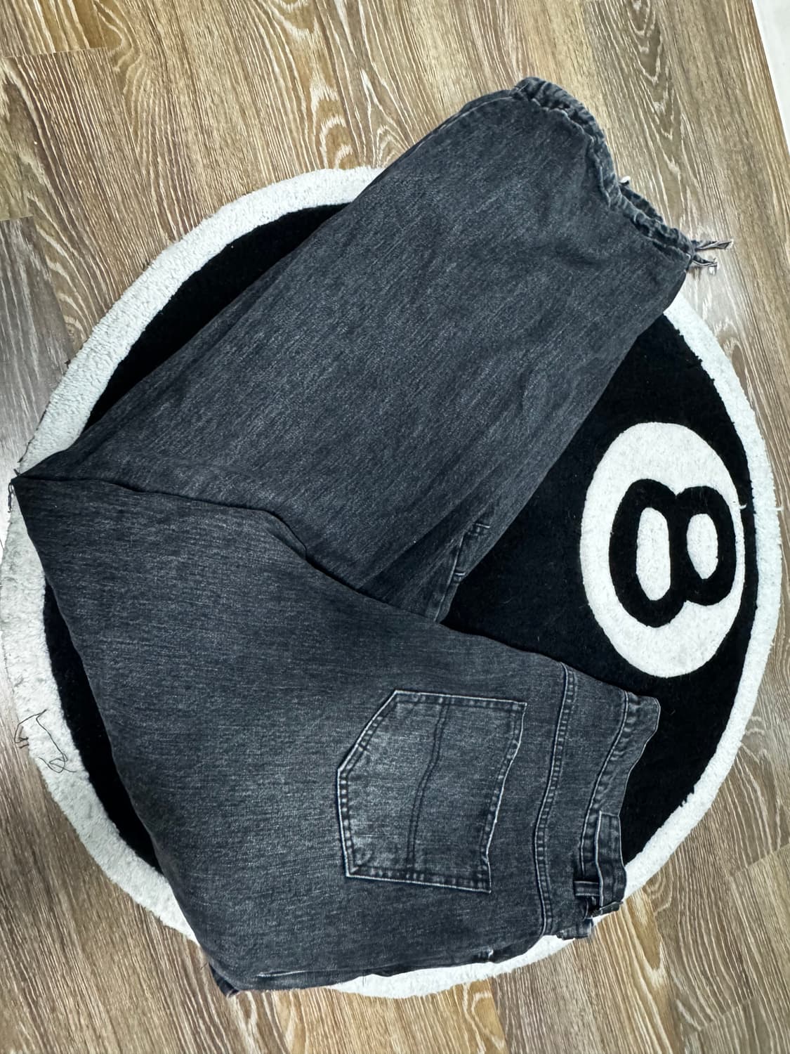 Washed Denim Carpenter Pants Black 상품이미지1