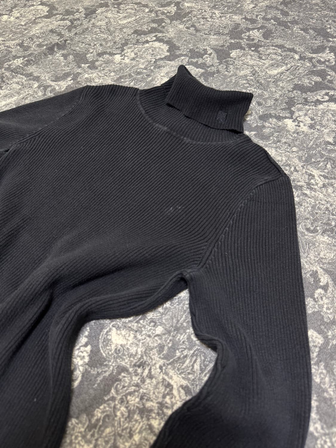 turtleneck knit washed black  상품이미지4