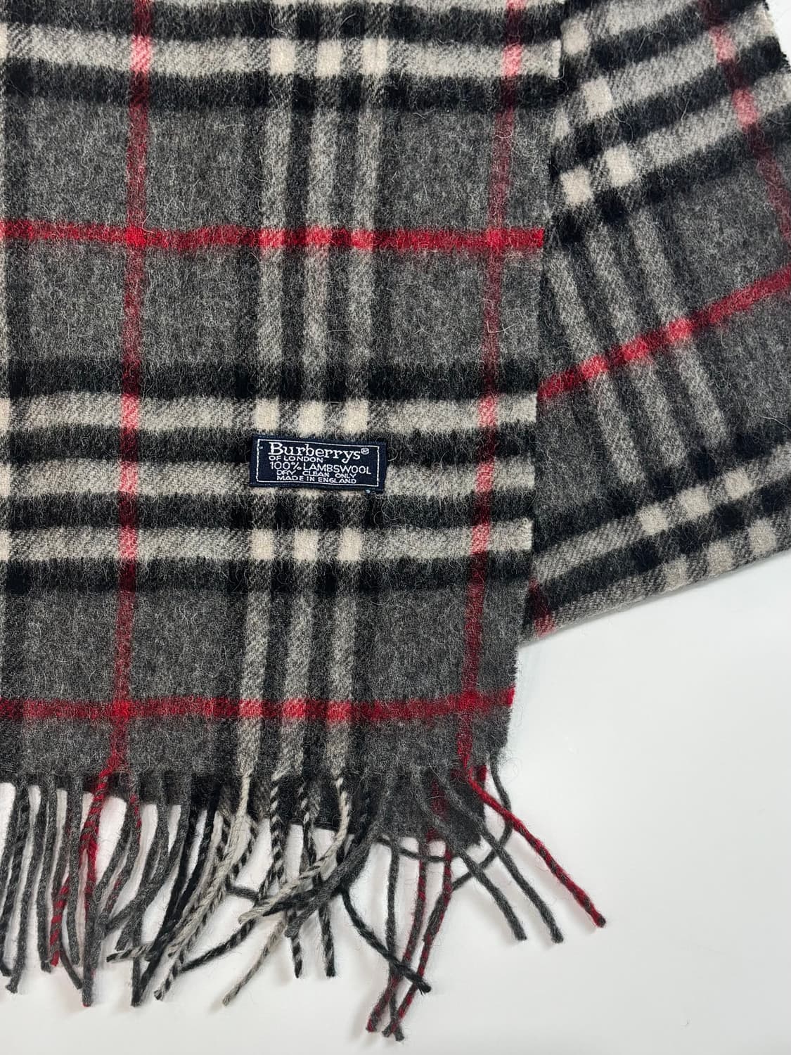 Burberry 버버리 램스울 차콜 모바체크 머플러 상품이미지4