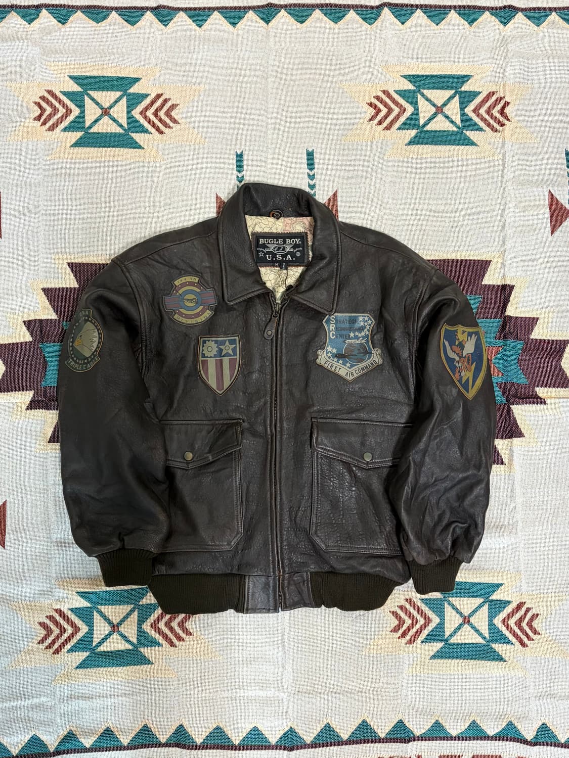 80~90s 버글보이 A2 레더자켓 /bugleboy airjacket 상품이미지1