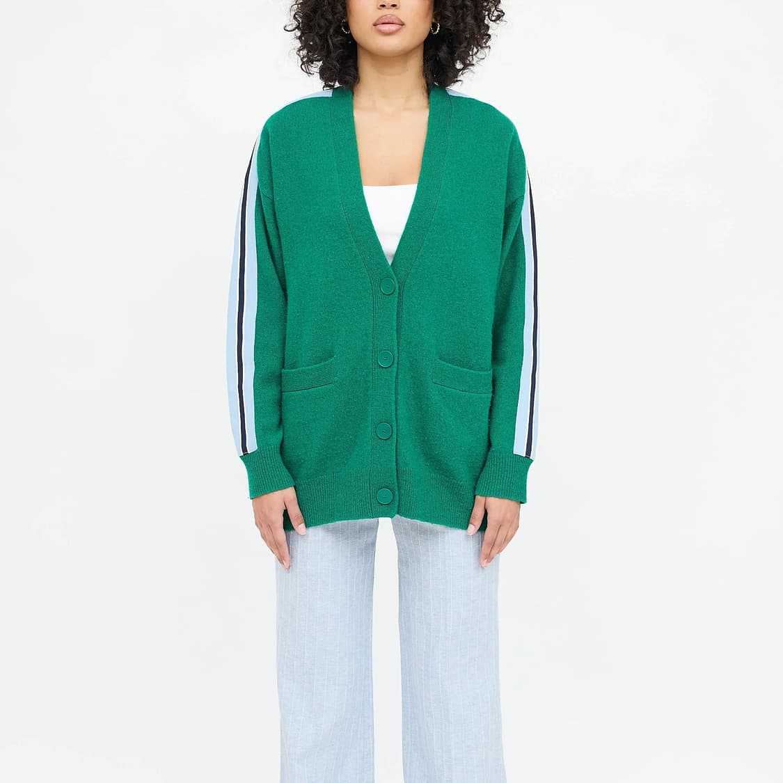 산드로 울 스트라이프 가디건 상품이미지1