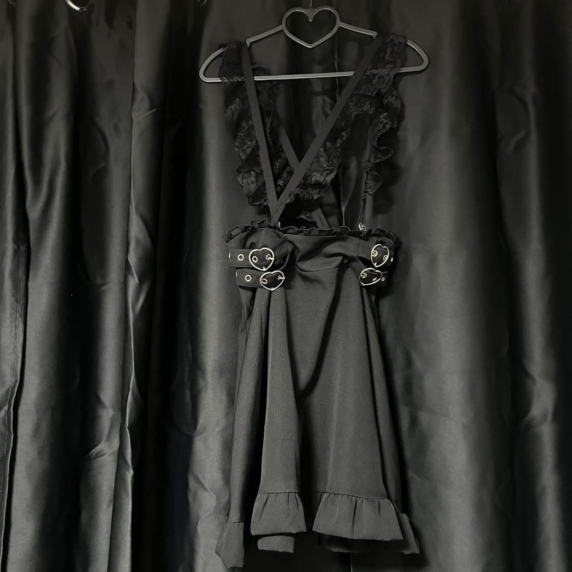 Mars 마즈 서스펜더 하트버클 스커트 양지뢰 고스로리 갸루  상품이미지1