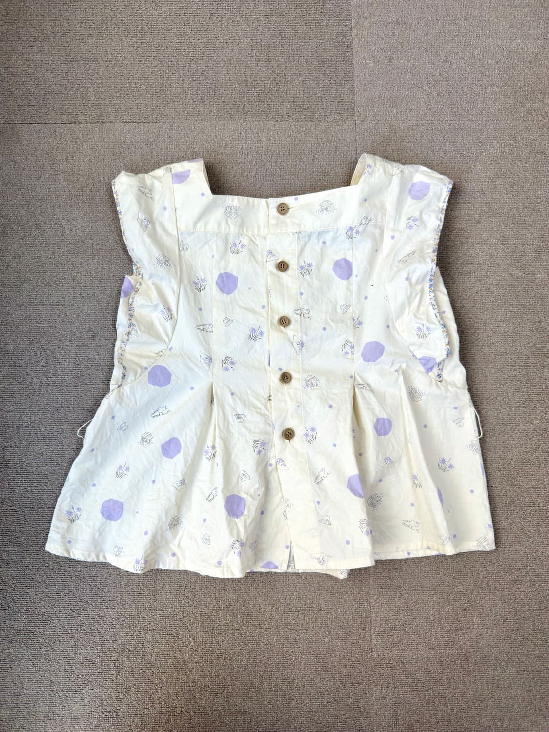 cikolata 라벤더 프린트 코튼 블라우스 상품이미지5