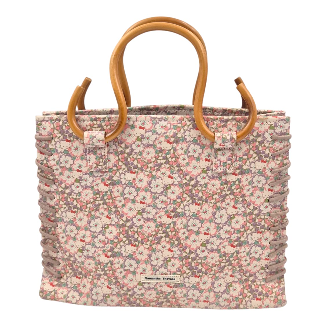 10s 사만사타바사 x 헬로키티 플로랄 뱀부 핸드백 상품이미지1