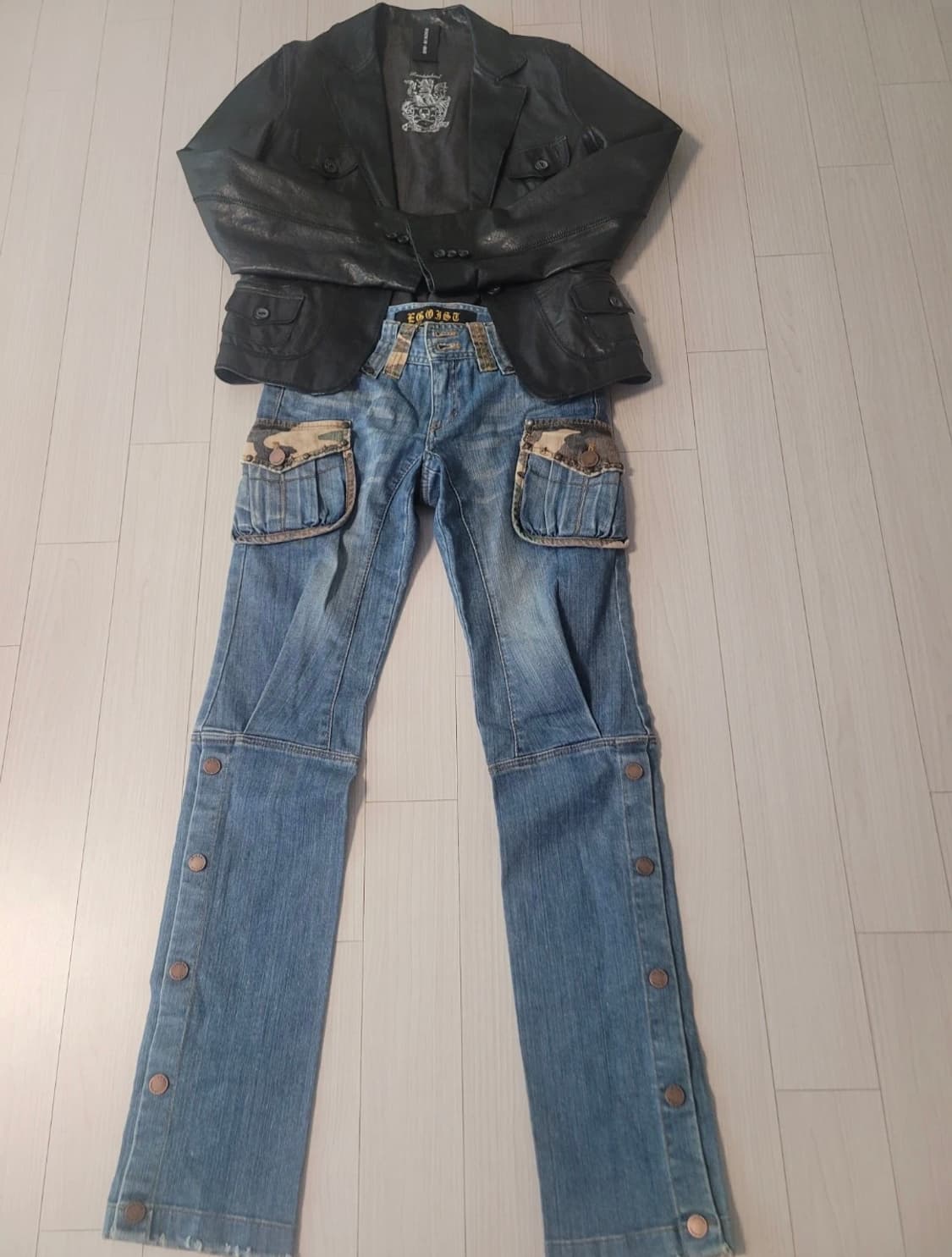 [EGOIST 카고 포켓 데님 팬츠 판매해요] 상품이미지2