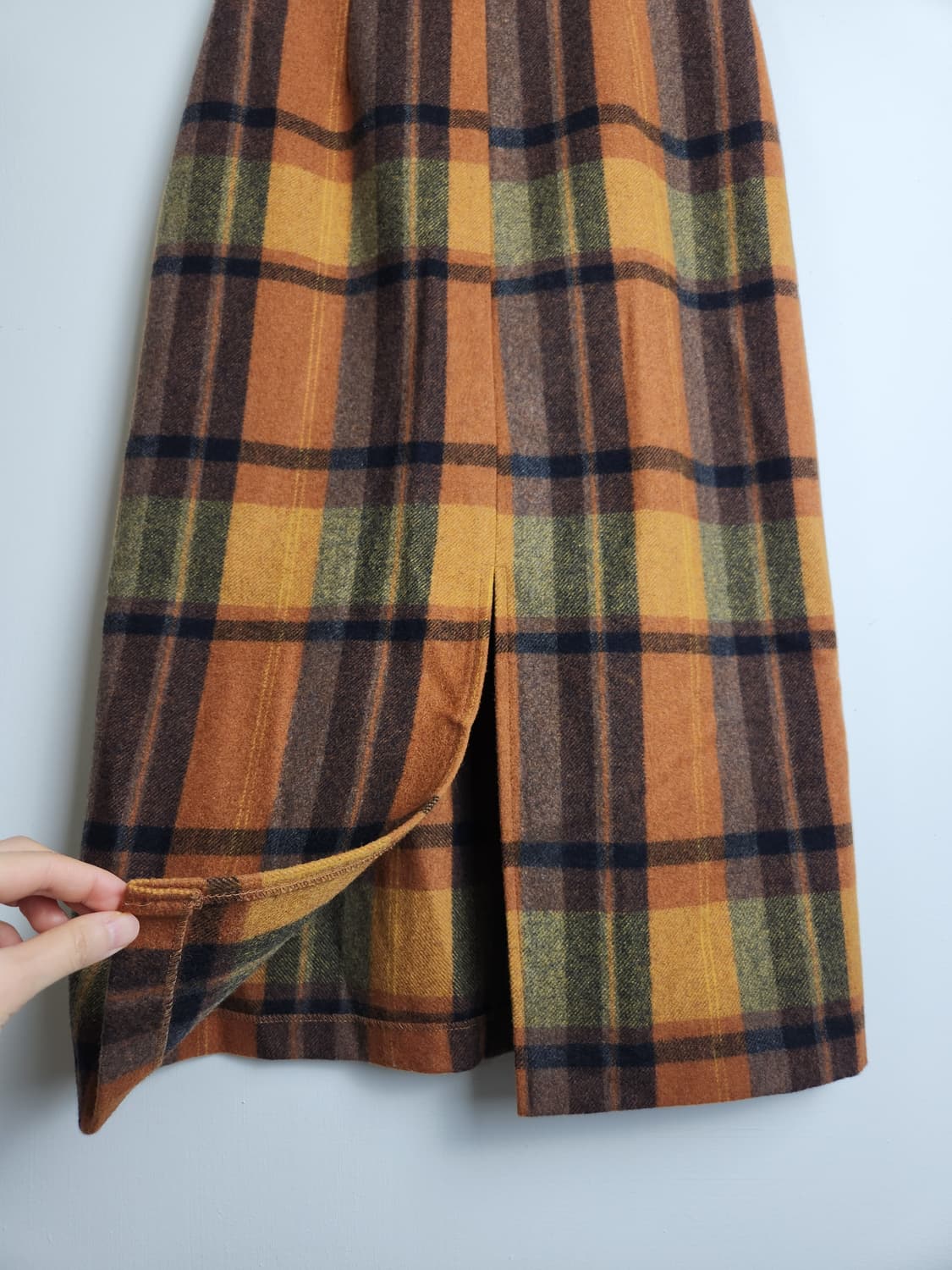 체크 핀턱 롱 스커트 상품이미지8