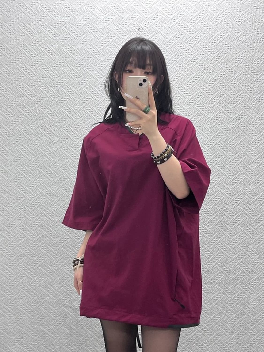 나이키 스포티 버건디 와인 빅사이즈 바람막이 웜업 115 C10985 상품이미지2