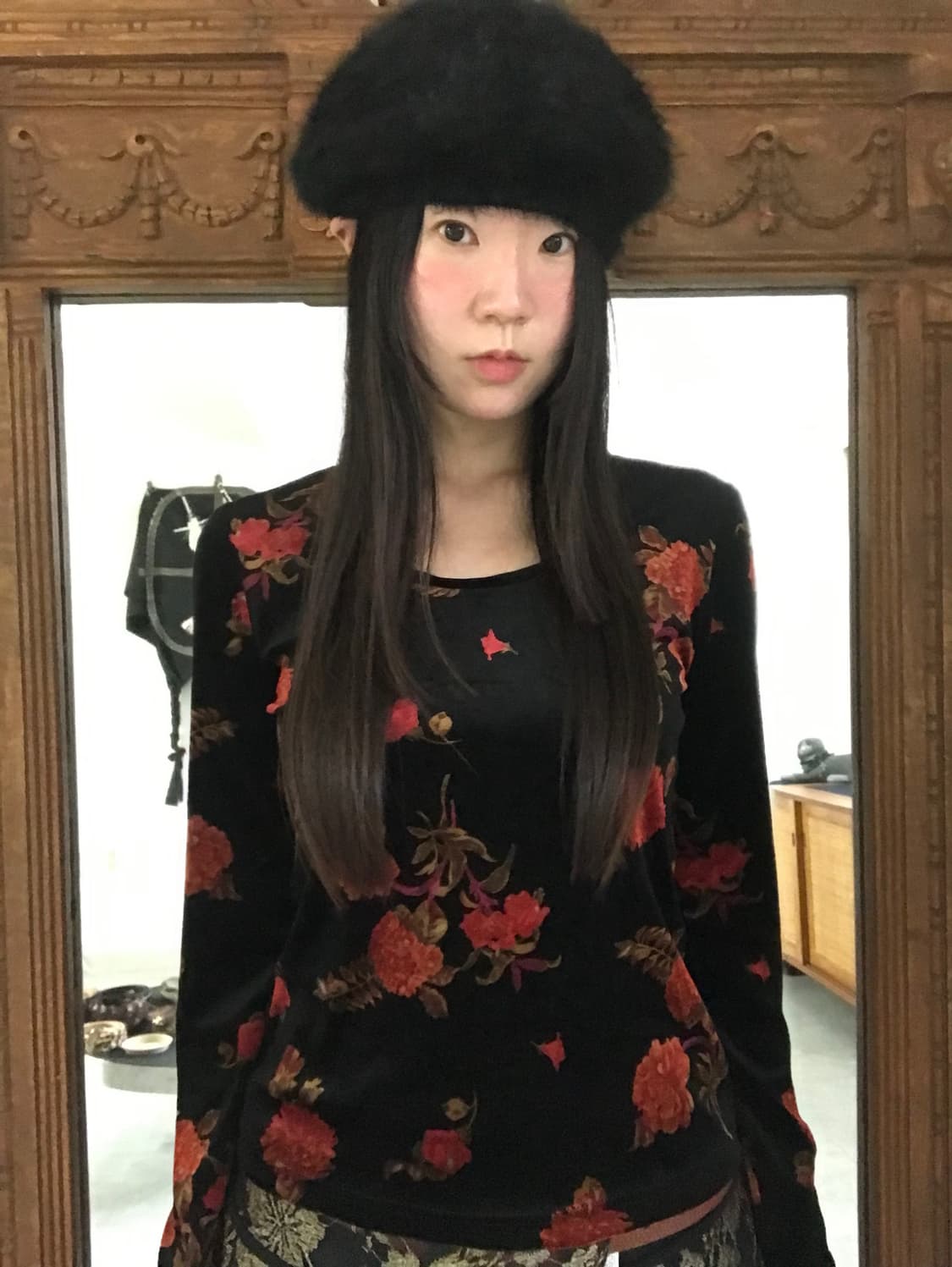 vintage angora beret hat 상품이미지1