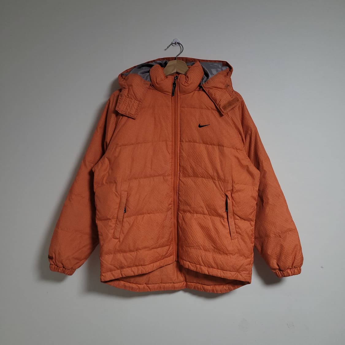 (L) NIKE 나이키 2002 오렌지 후드 패딩 점퍼 올드스쿨 상품이미지1