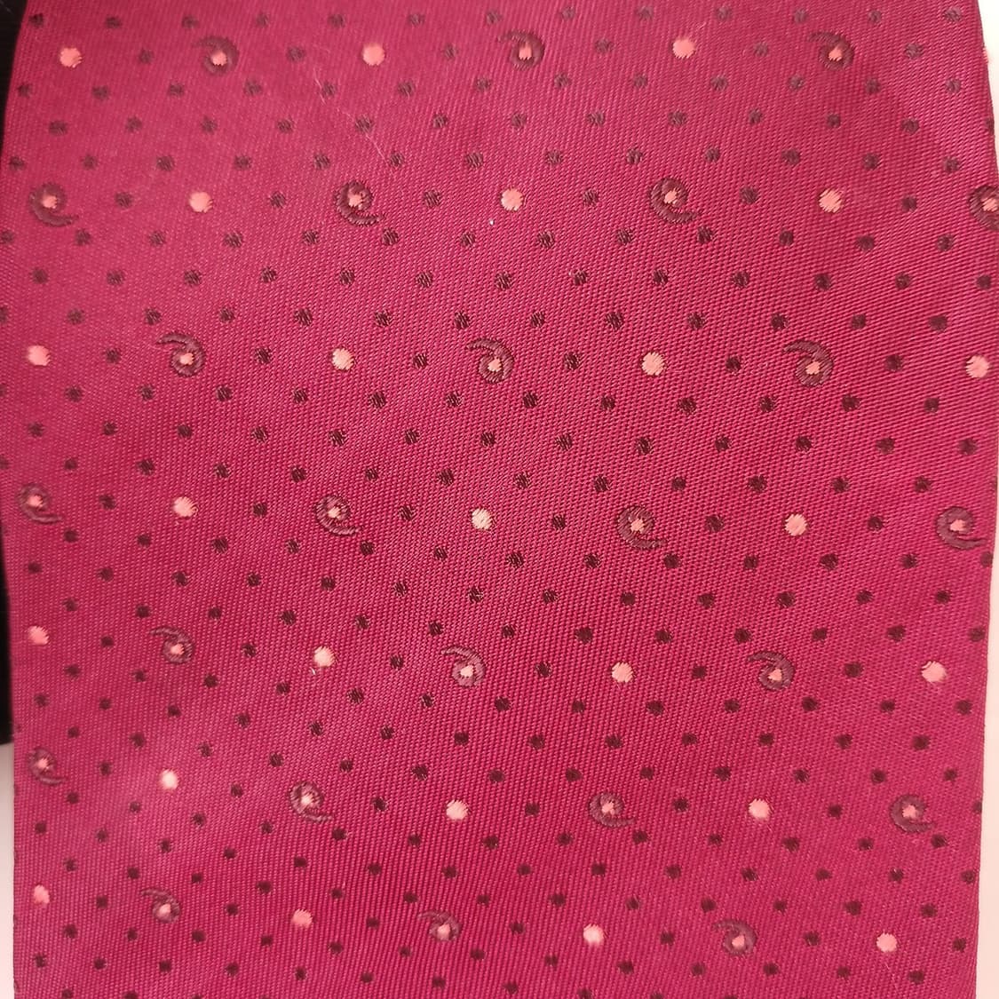 조르지오 아르마니 실크 버건디 패턴 넥타이 9cm A+등급 A19214
 상품이미지7