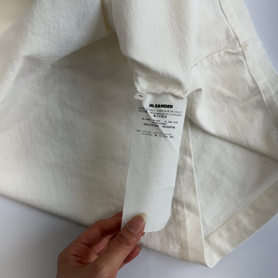 Jil Sander 질샌더 스펠아웃 로고 화이트 반팔 상품이미지6