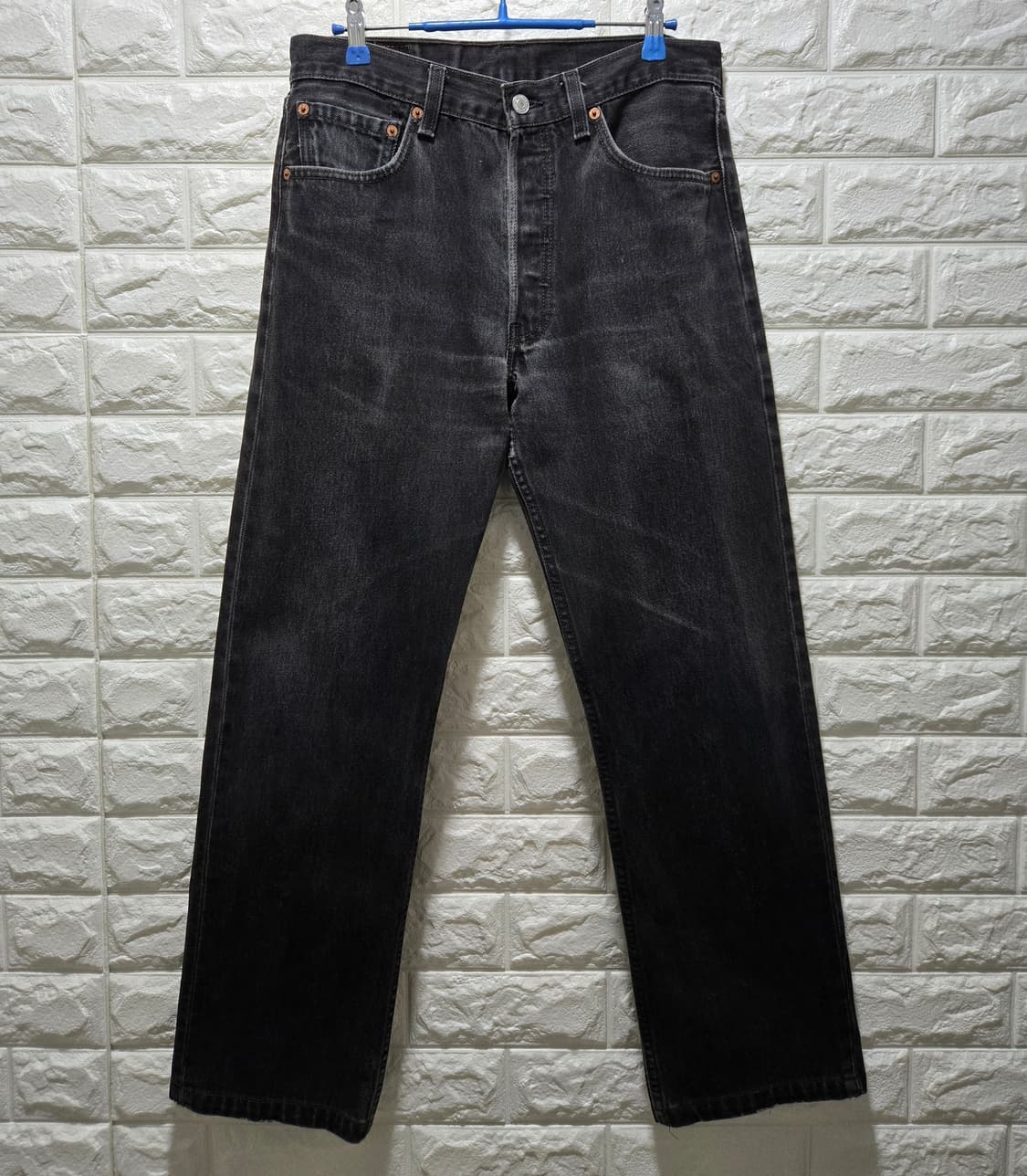 리바이스 501 Made in USA 흑청 데님팬츠 31~32 상품이미지1