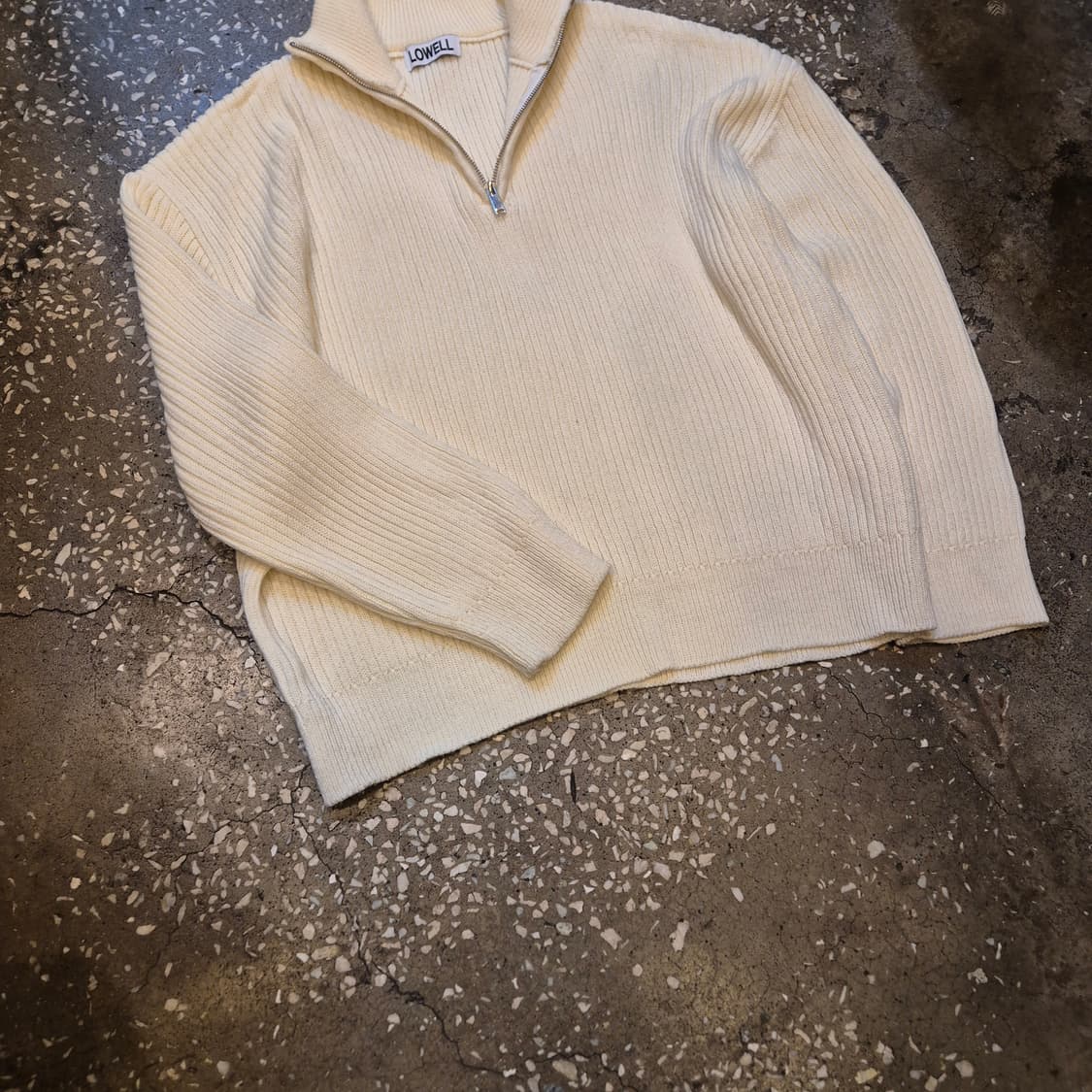 FREE 아이보리 하프집업 니트 상품이미지5