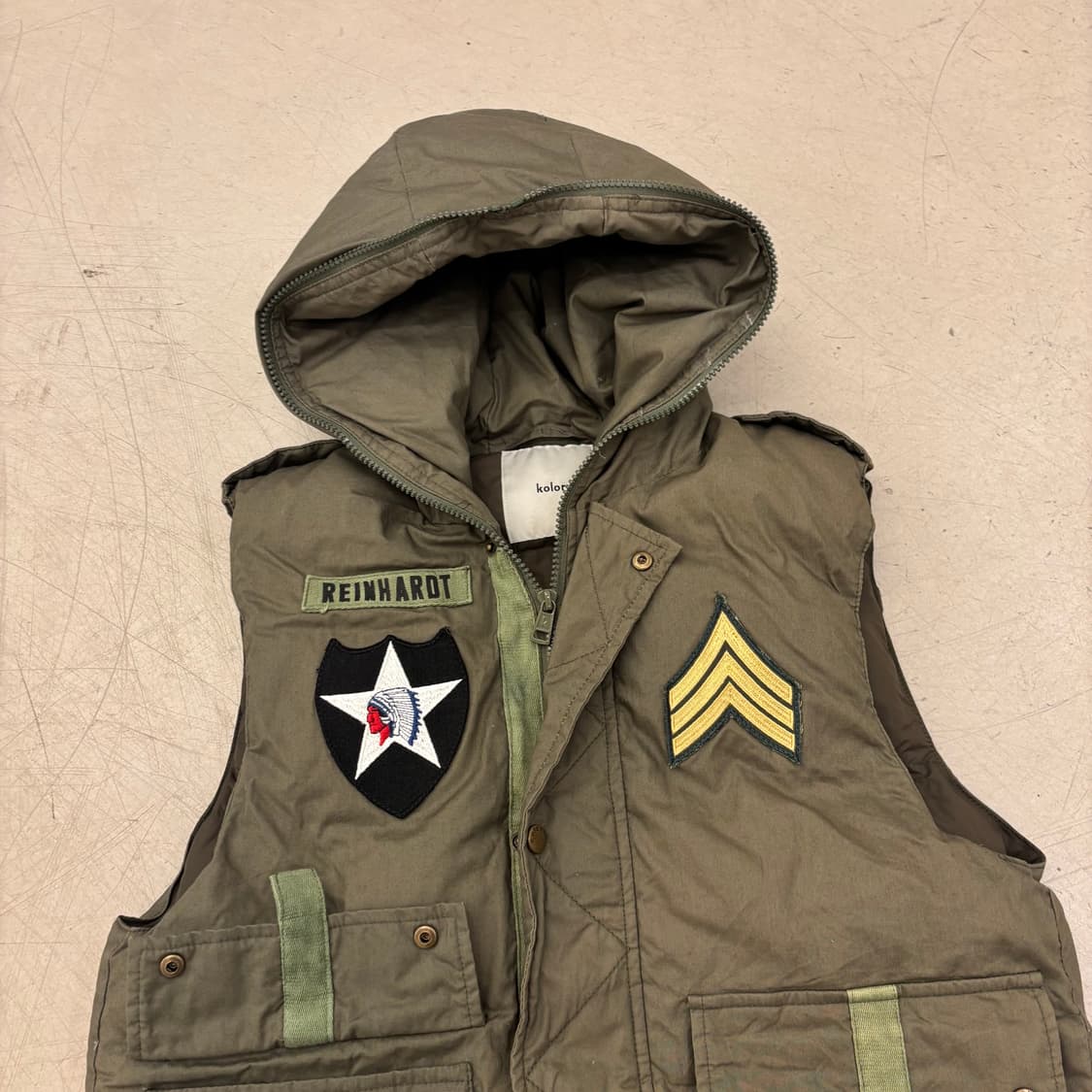 컬러비콘 패치워크 푸퍼 패딩 베스트 상품이미지2