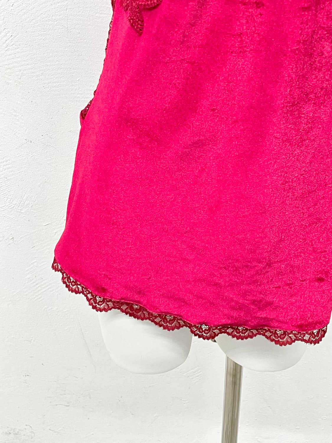 레드 레이스 벨벳 슬립 상품이미지3