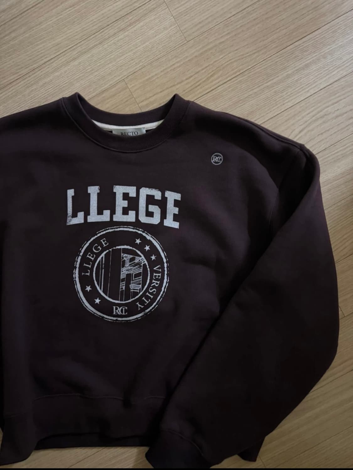 렉토 브라운 맨투맨 m 사이즈 상품이미지2