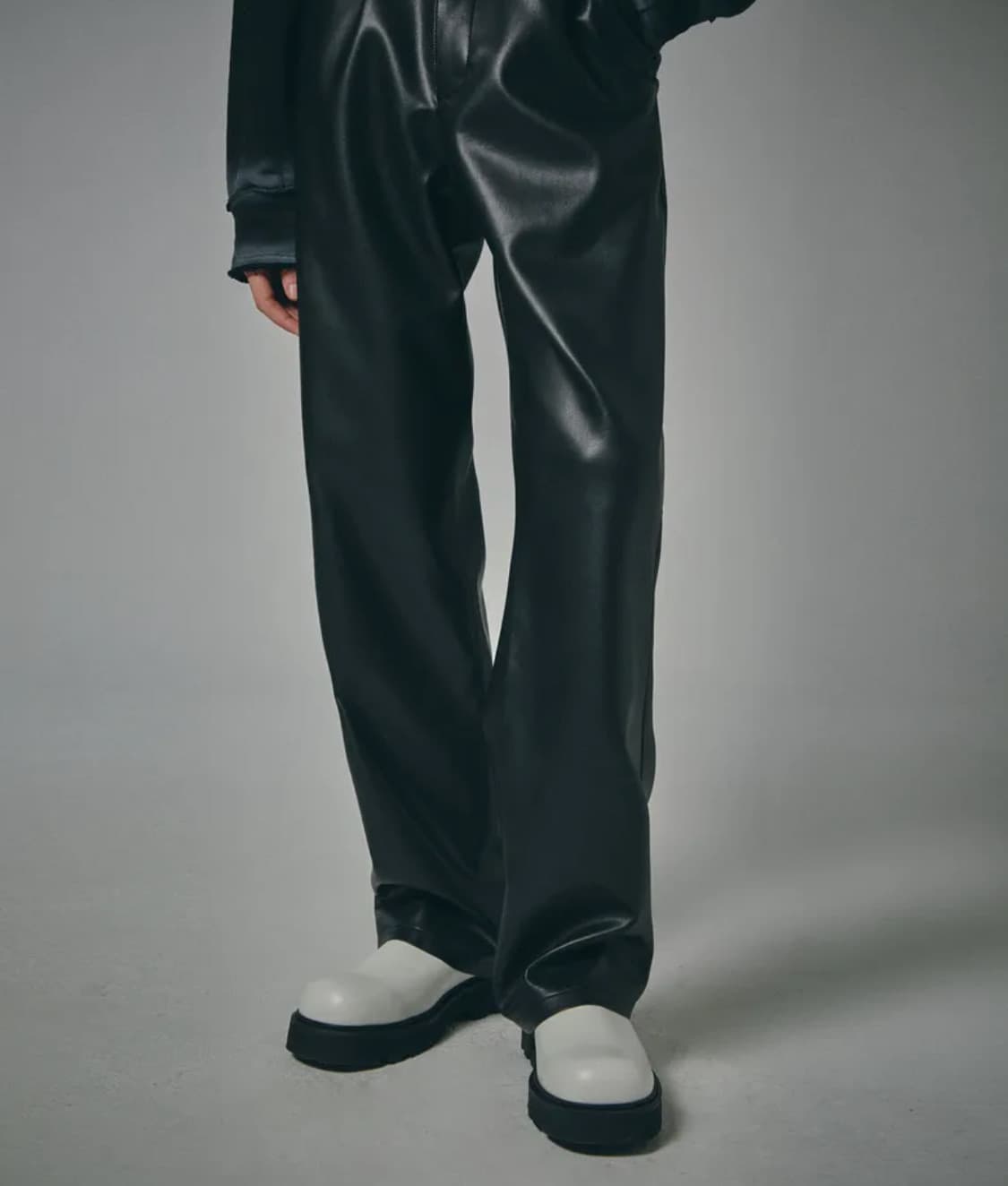 스페로네 레더 가죽 팬츠-블랙 상품이미지1