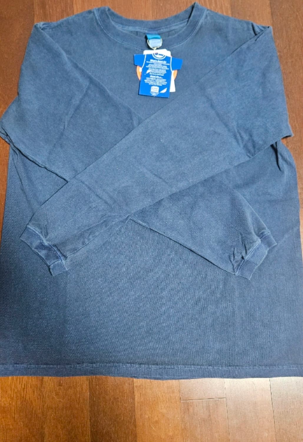 피그먼트 다잉 포켓 긴팔 티셔츠 네이비 L 상품이미지3