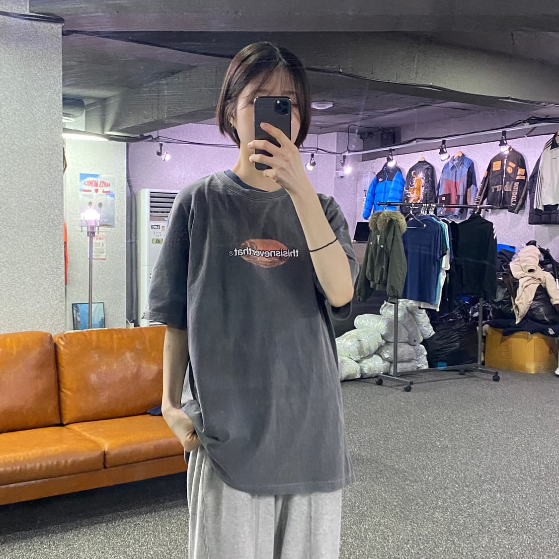 디스이즈네버댓 오버다이드마스 피그먼트 반팔티 B3952 상품이미지1