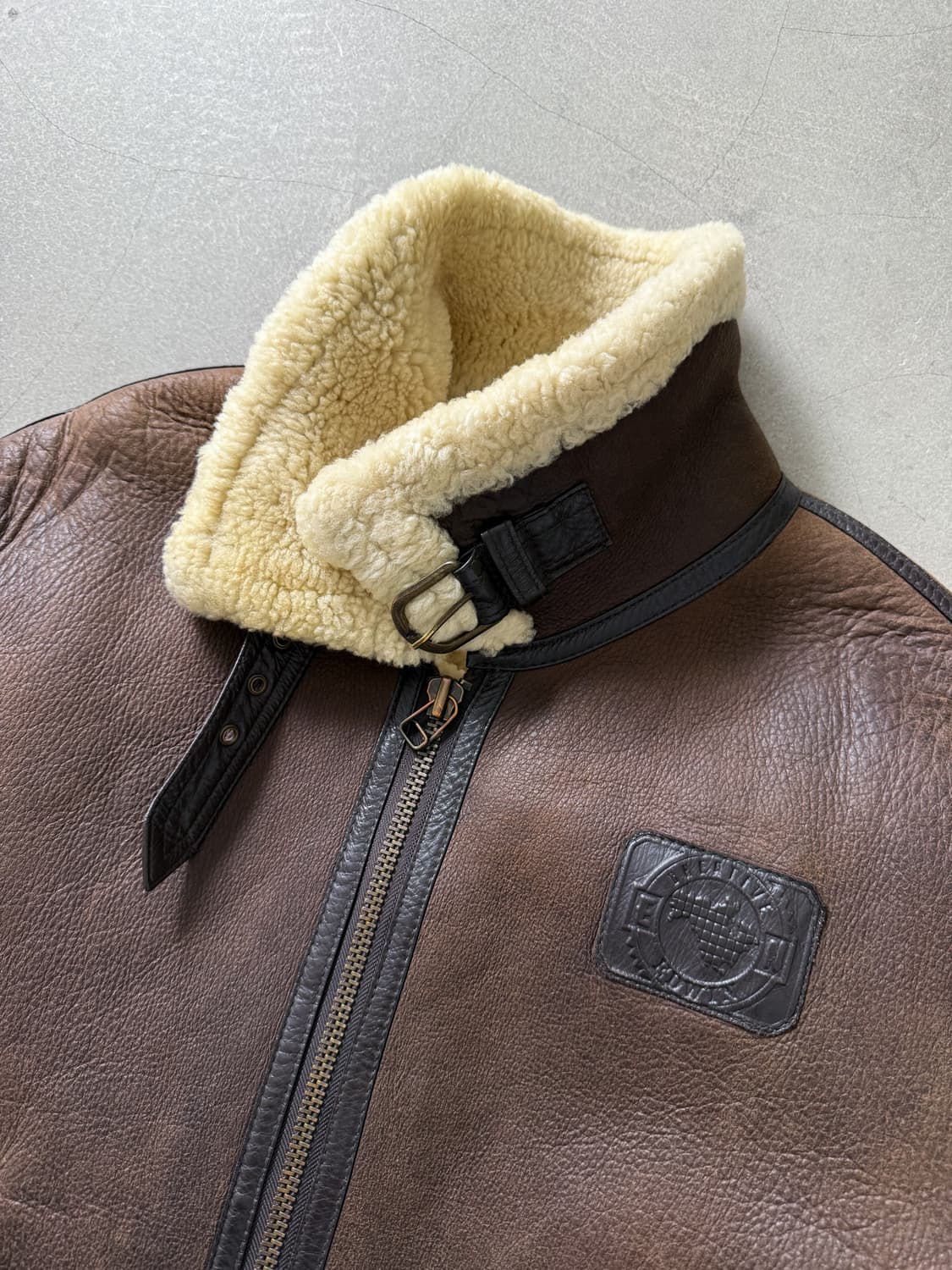 90s EDWIN Type B-3 Leather Bomber Jacket 상품이미지5