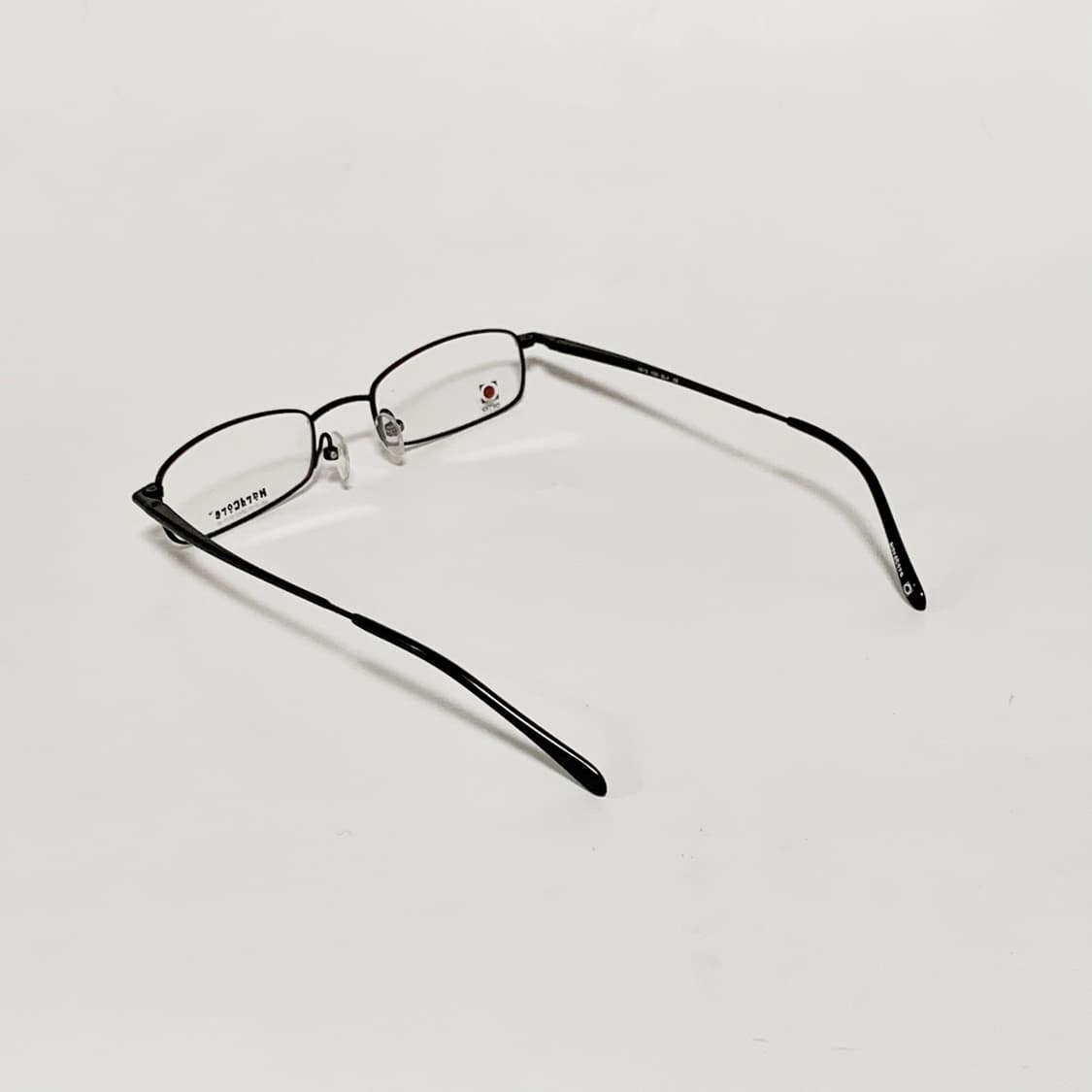 924 데드스탁 빈티지안경 경량 블랙 사각 안경 스몰 미니멀 메탈 프레임 상품이미지5