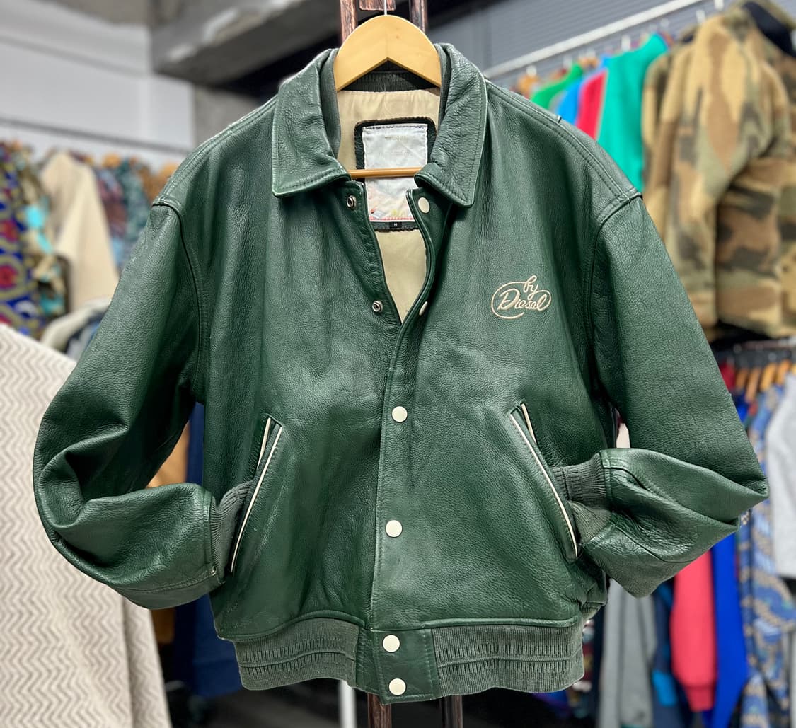 디젤(Diesel)  90년대 빈티지 레더 바시티 자켓 상품이미지3