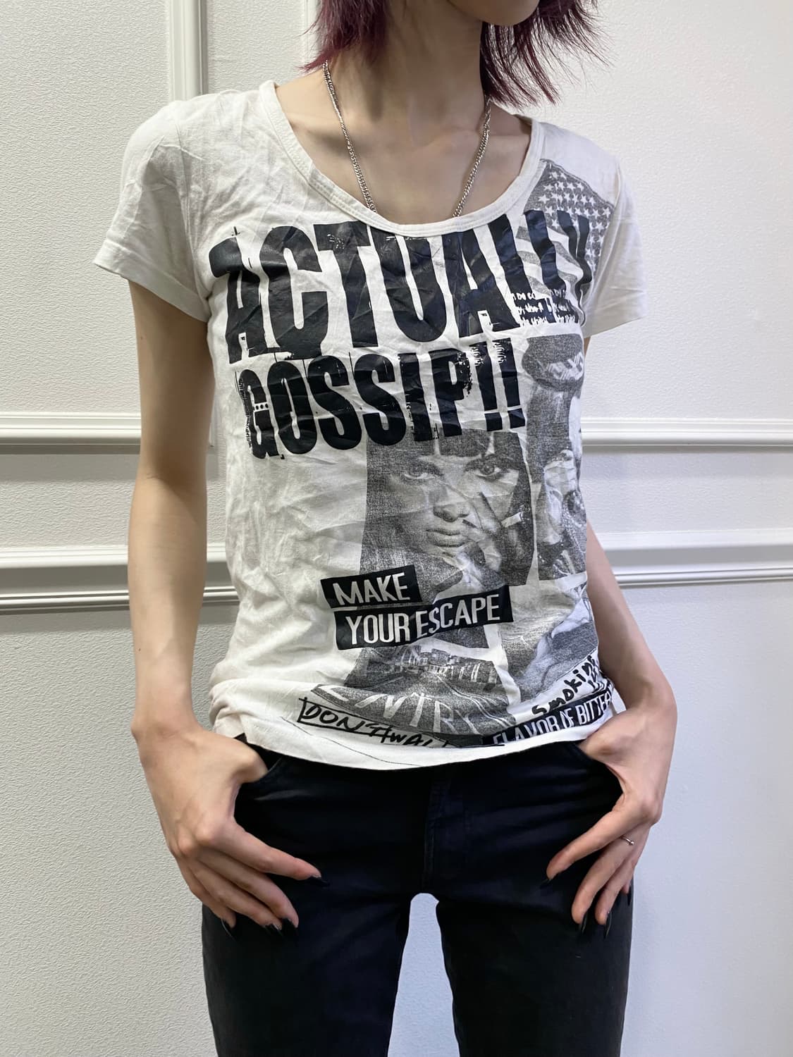 [INGNI]2000s Y2K Girl Print Tee 상품이미지3