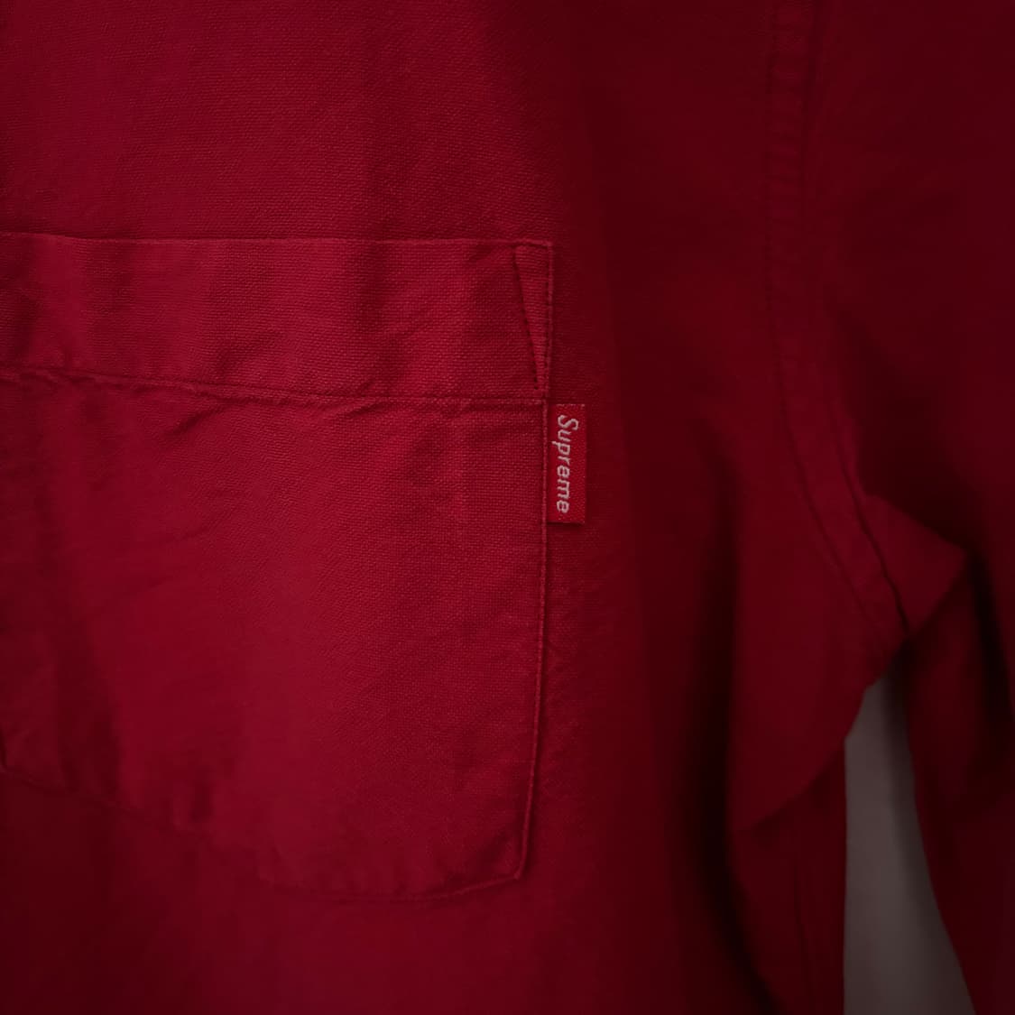 [M] 슈프림 옥스포드 셔츠 레드 상품이미지4