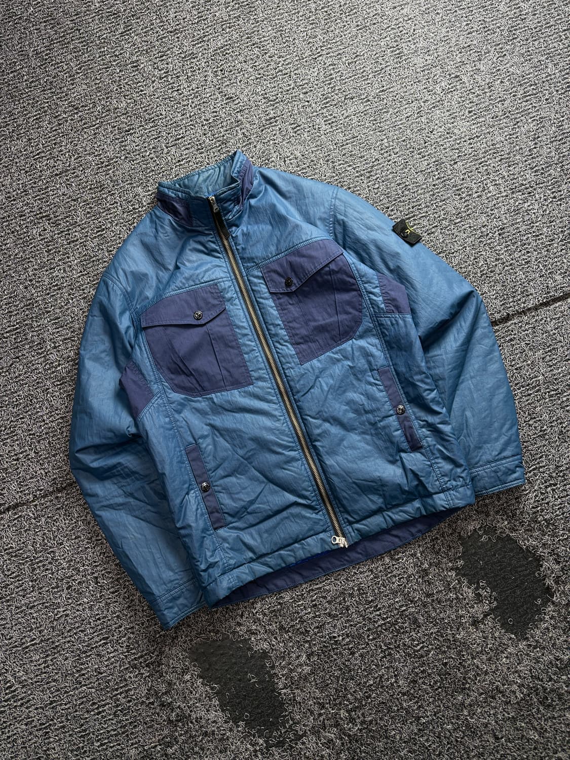 00s 스톤 아일랜드 나일론 메탈 윈드브레이커 블루종 자켓 3527 상품이미지1