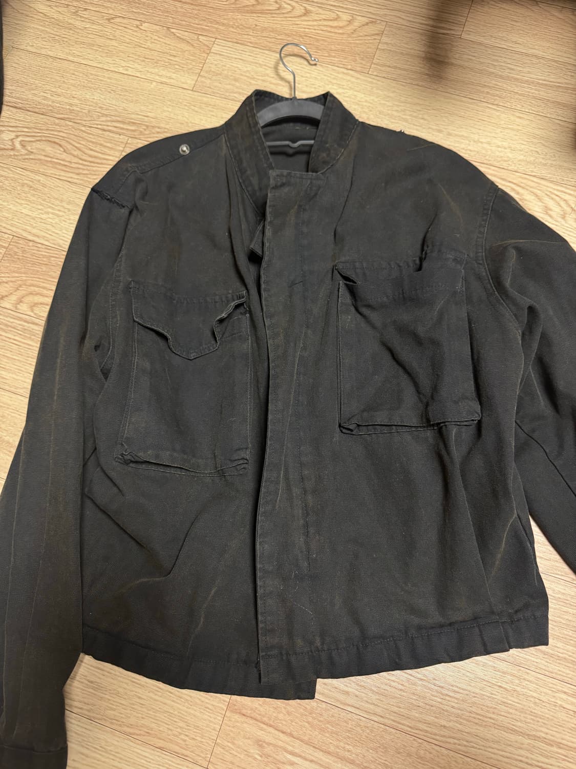 빈티지 워싱 데미지 자켓 상품이미지4