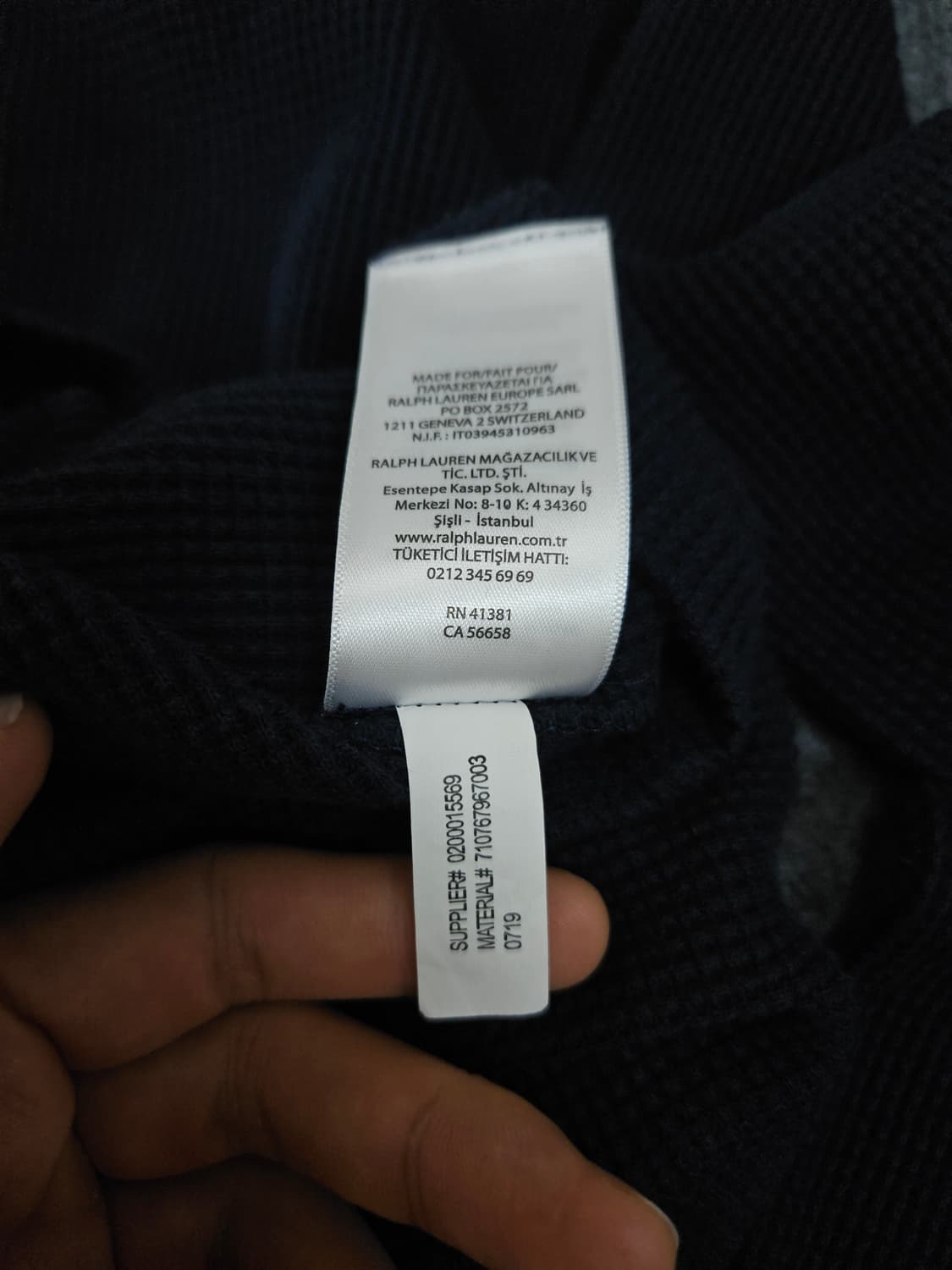 폴로 랄프로렌 네이비 와플셔츠 급처 상품이미지7