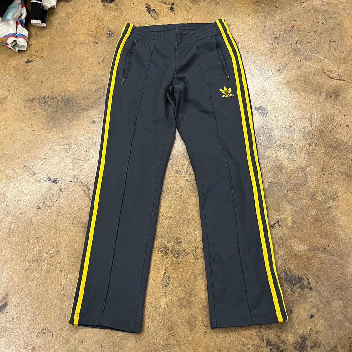 [정품/90] 아디다스 삼선 트랙 바지 블랙 옐로우 b17 상품이미지2