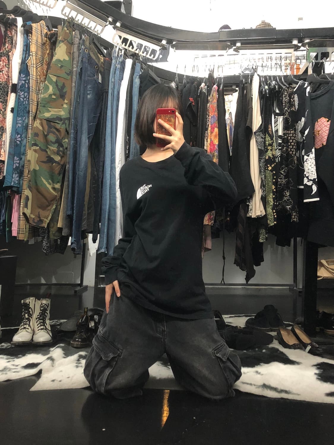 노스페이스 블랙 롱슬리브 상품이미지1