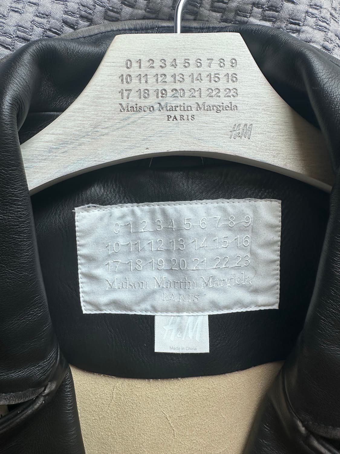 (40)마르지엘라xh&m 레더 라이더 자켓 상품이미지5