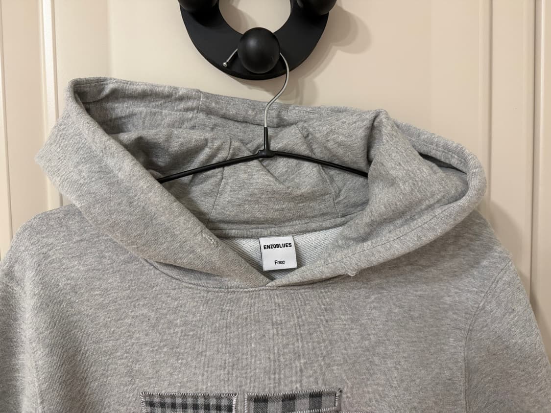 엔조블루스 픽셀로고후디 그레이 상품이미지3