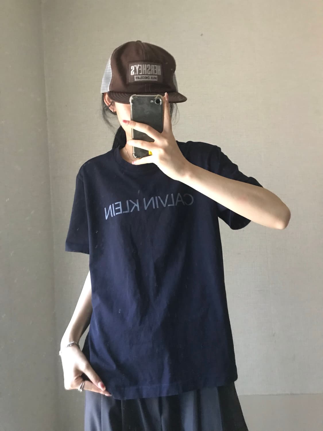켈빈클라인 네이비 로고 반팔티셔츠 상품이미지5