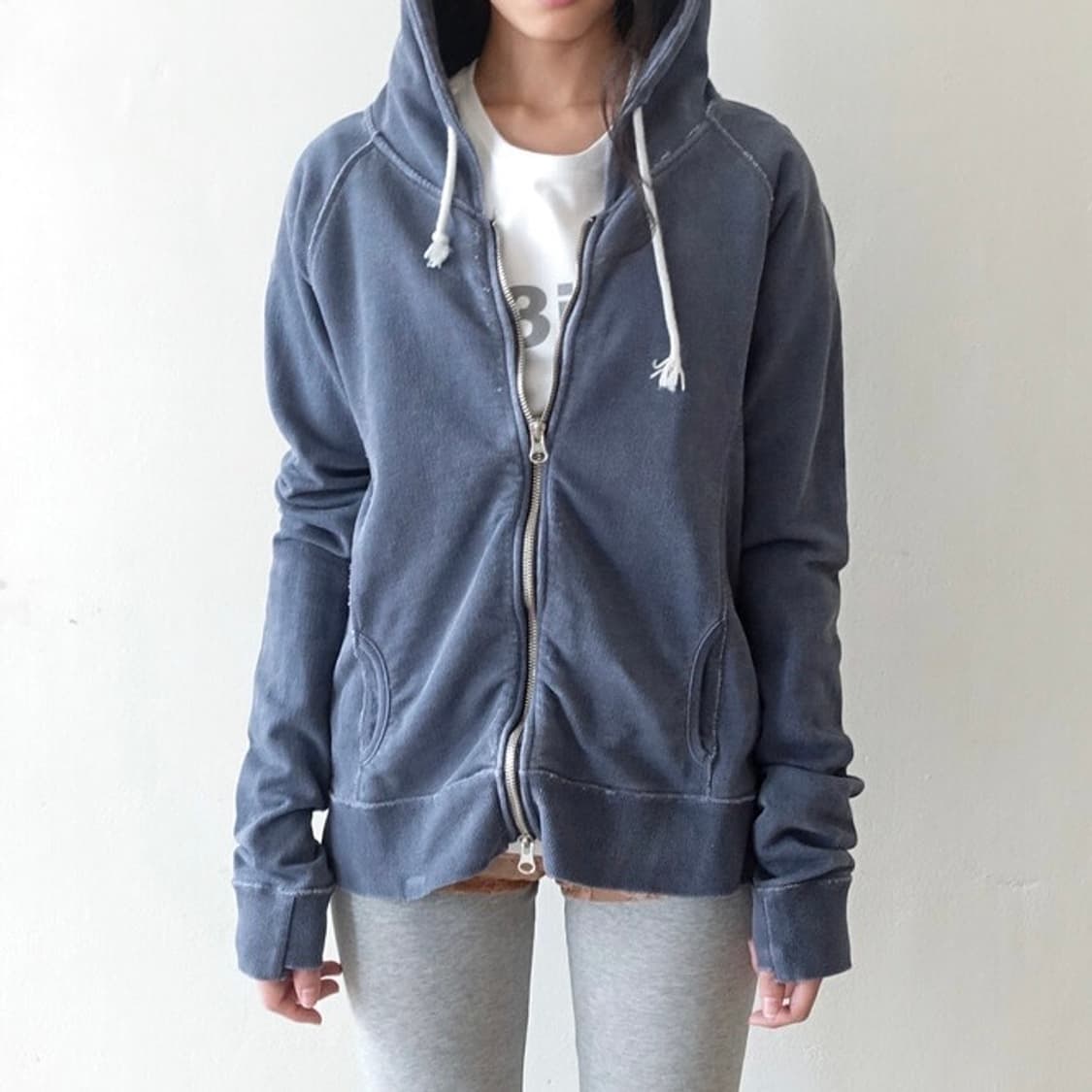 (구매) 샵페어리 후드집업 washed lily hoodie 상품이미지1