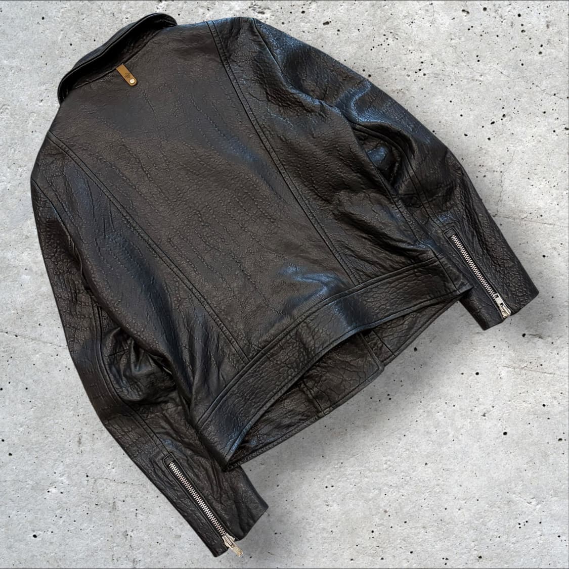 [L] 맥케이지 양가죽 수입택 블랙 가죽 라이더 자켓 C658 상품이미지2