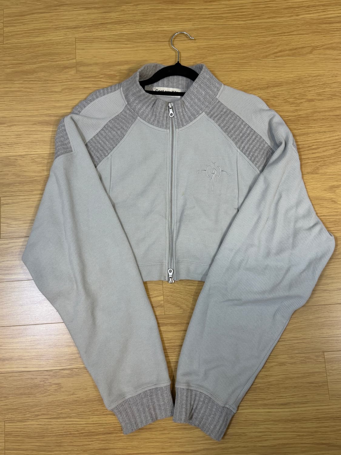 코스트퍼킬로 크롭 와플 집업 그레이컬러 XS 상품이미지1