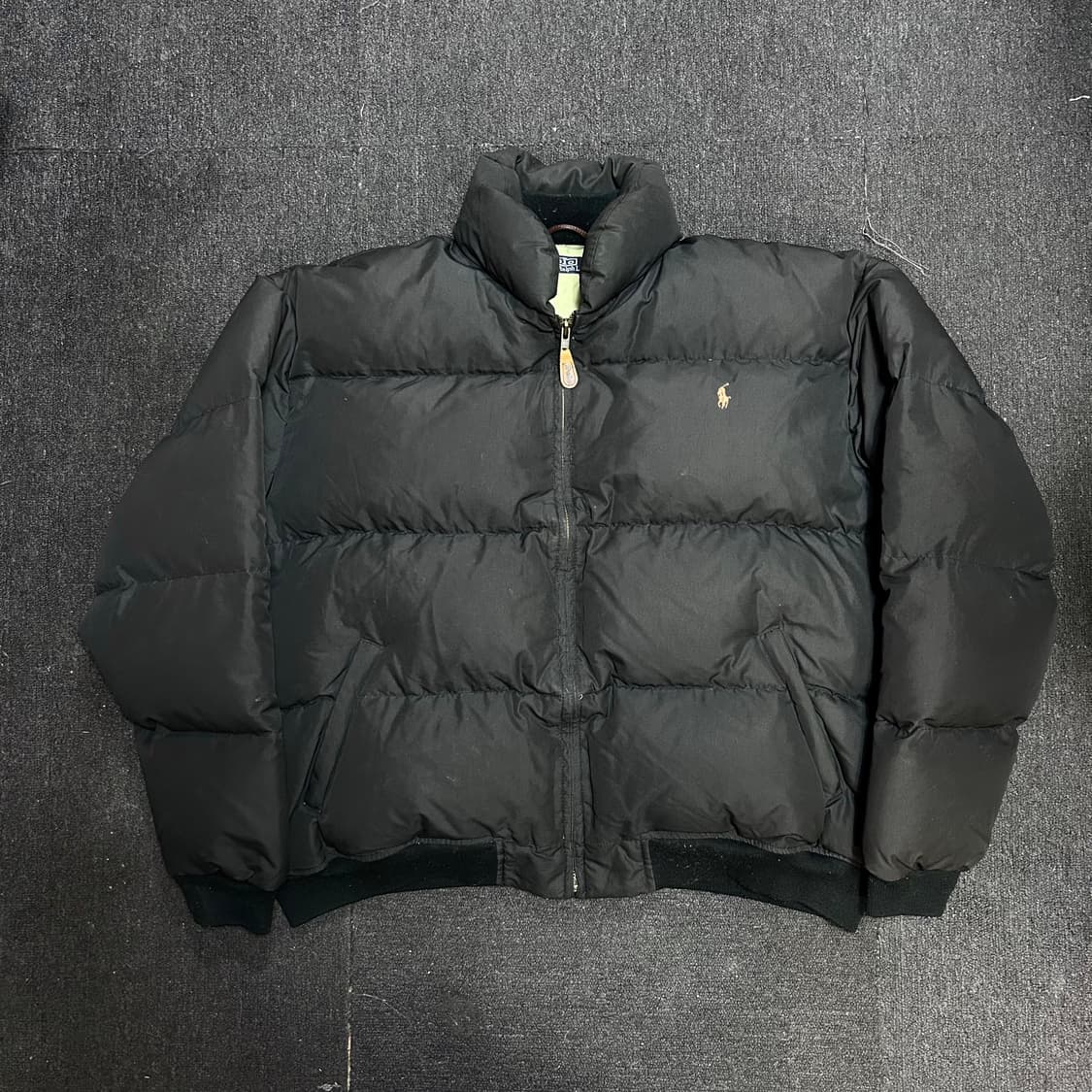 90s 폴로 랄프로렌 덕다운 푸퍼 블랙 패딩 파카 L 상품이미지2