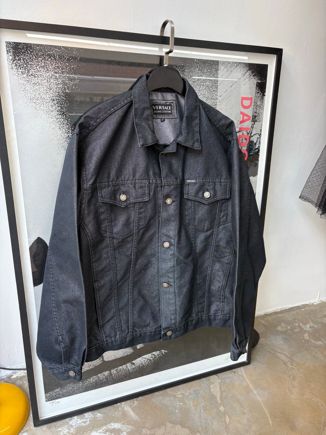 90s Versace jeans Couture 흑청 자켓 상품이미지1