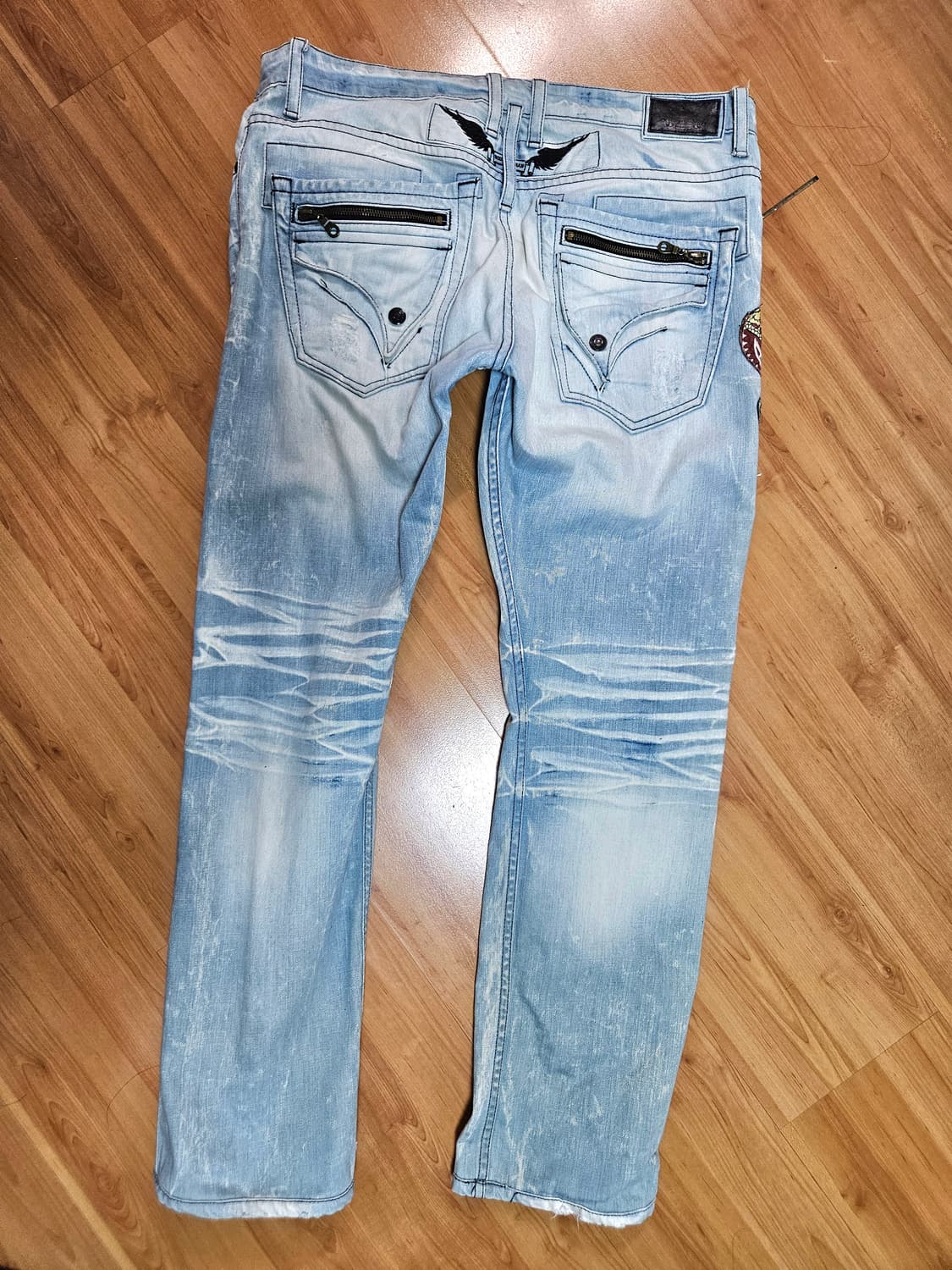 아메리칸 로빈스진 데님 연 청바지 상품이미지2