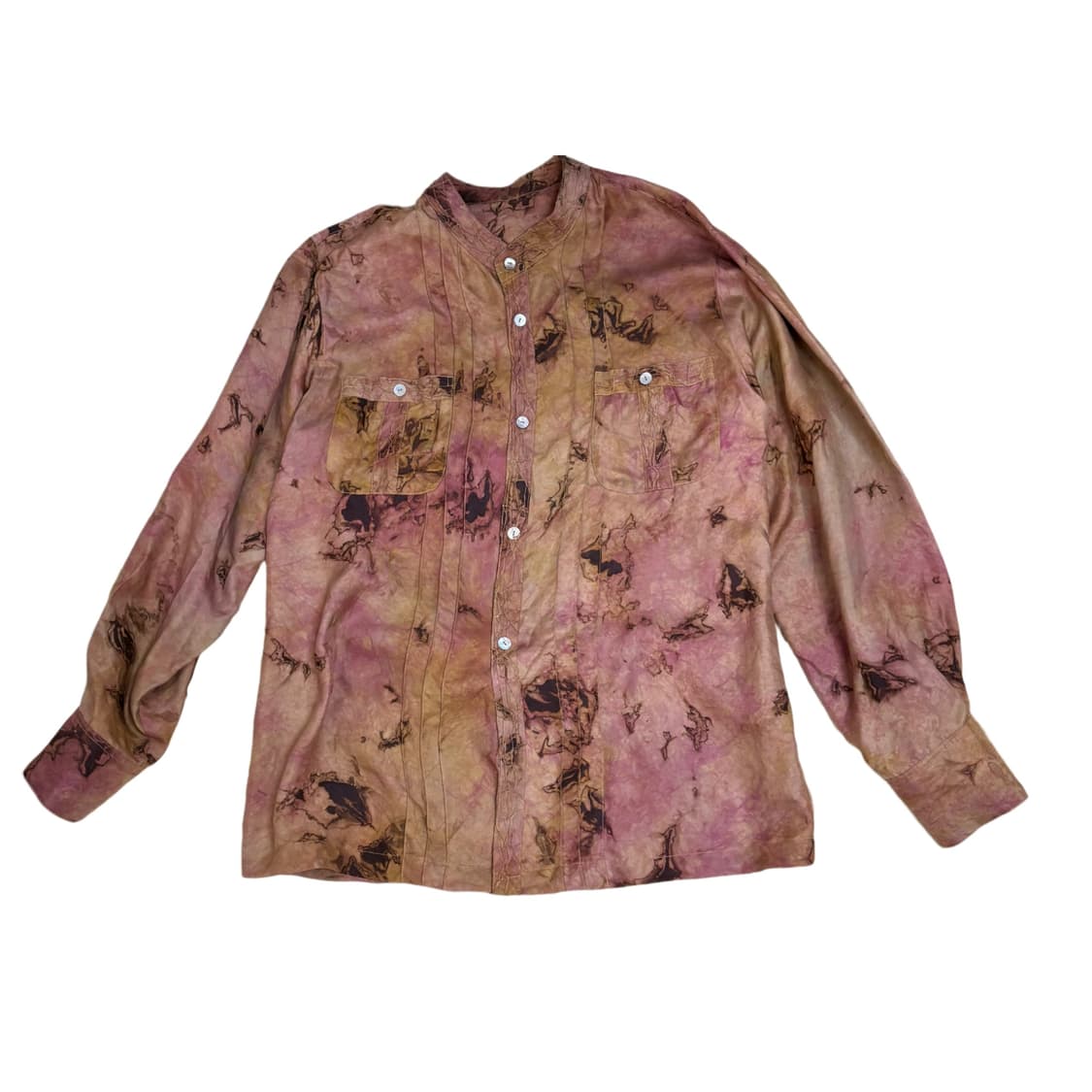 빈티지 핑크브라운 패턴 셔츠 상품이미지2