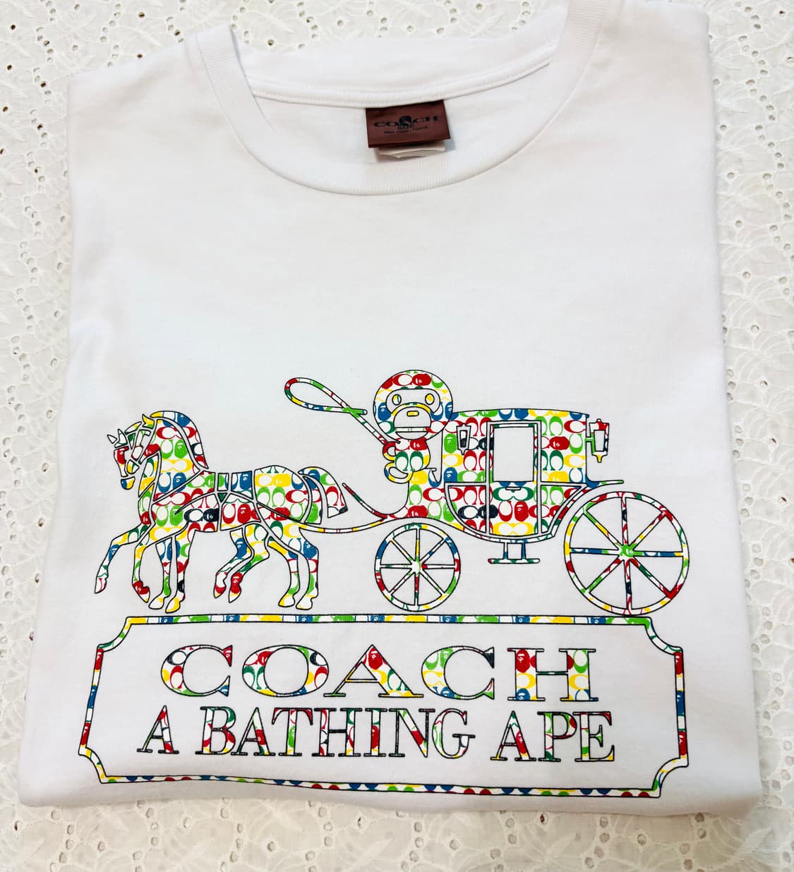 20ss BAPE X COACH 멀티 컬러 마일로 티셔츠 L 상품이미지10