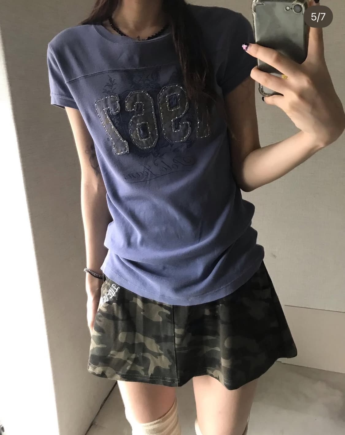 빈티지 폴로 대장 자수 반팔 프린팅 상품이미지5