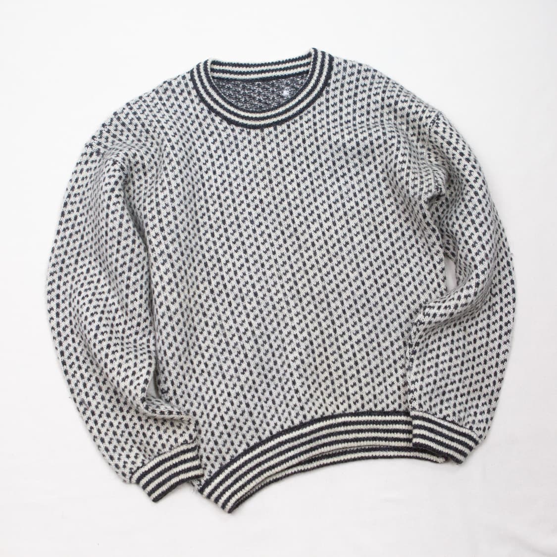 80s 엘엘빈 버드아이 니트 스웨터 [Norway Made] 상품이미지1